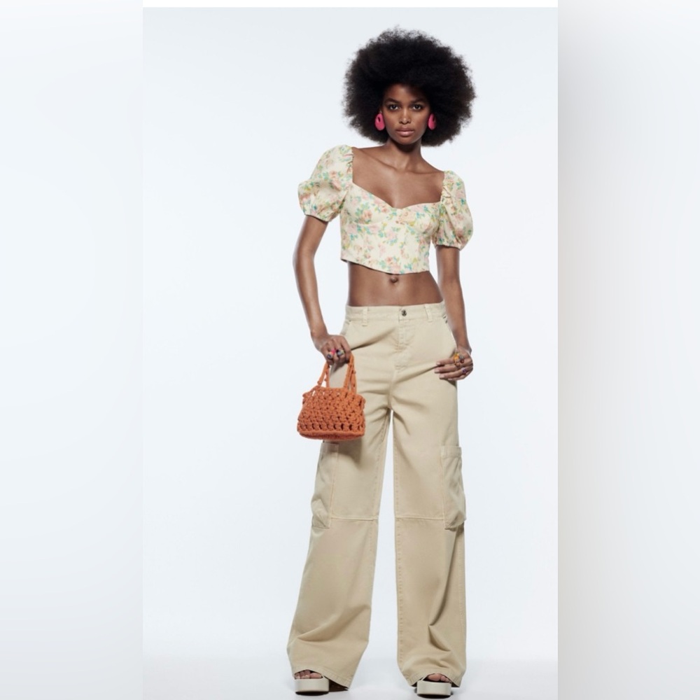 Zara Wide Leg Cargo Pants